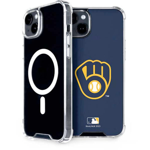 MLB Milwaukee Brewers - Solid Distressed iPhone 14 MagSafe Case