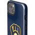 MLB Milwaukee Brewers - Solid Distressed iPhone 14 Plus Impact Case