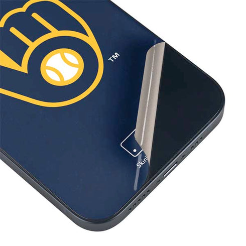MLB Milwaukee Brewers - Solid Distressed iPhone 14 Plus Skin