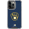 MLB Milwaukee Brewers - Solid Distressed iPhone 15 Pro Clear Case