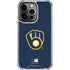 MLB Milwaukee Brewers - Solid Distressed iPhone 14 Pro Clear Case
