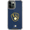 MLB Milwaukee Brewers - Solid Distressed iPhone 14 Pro Max Clear Case