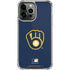 MLB Milwaukee Brewers - Solid Distressed iPhone 14 Pro Max Clear Case
