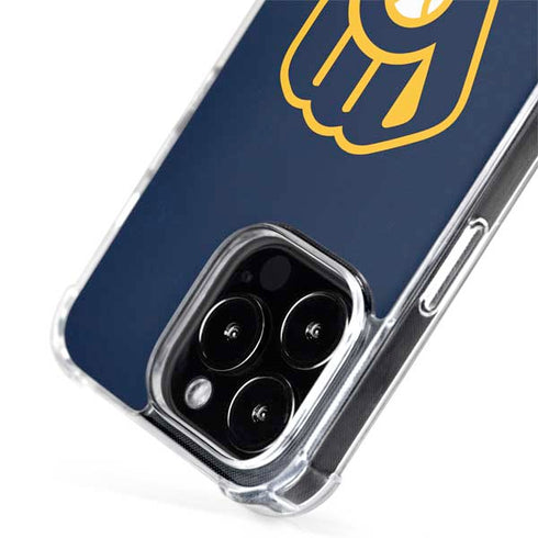 MLB Milwaukee Brewers - Solid Distressed iPhone 14 Pro Max MagSafe Case