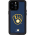 MLB Milwaukee Brewers - Solid Distressed iPhone 14 Pro Max Waterproof Case