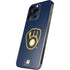 MLB Milwaukee Brewers - Solid Distressed iPhone 14 Pro Skin