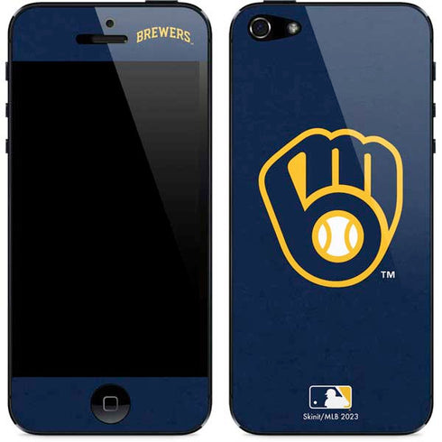 MLB Milwaukee Brewers - Solid Distressed iPhone 5/5s/5SE Skin