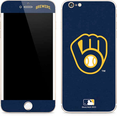 MLB Milwaukee Brewers - Solid Distressed iPhone 6/6s Plus Skin