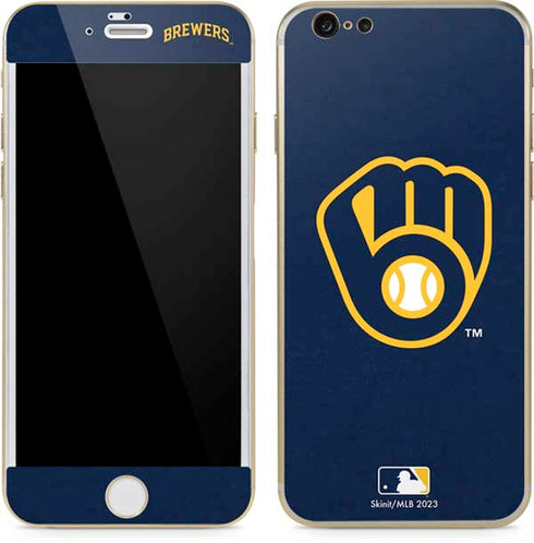 MLB Milwaukee Brewers - Solid Distressed iPhone 6/6s Skin