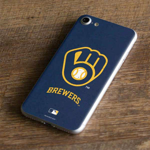 MLB Milwaukee Brewers - Solid Distressed iPhone 7 Skin