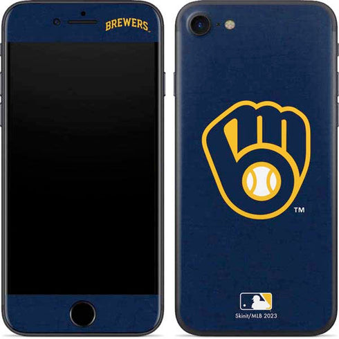 MLB Milwaukee Brewers - Solid Distressed iPhone 7 Skin