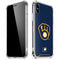 MLB Milwaukee Brewers - Solid Distressed iPhone XS Max Clear Case