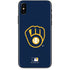MLB Milwaukee Brewers - Solid Distressed iPhone XS Max Skin