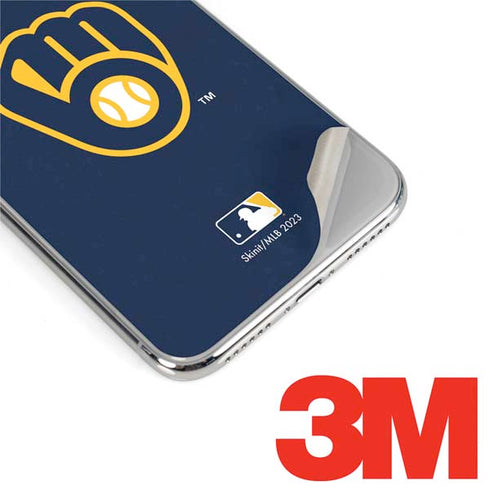 MLB Milwaukee Brewers - Solid Distressed iPhone XS Max Skin