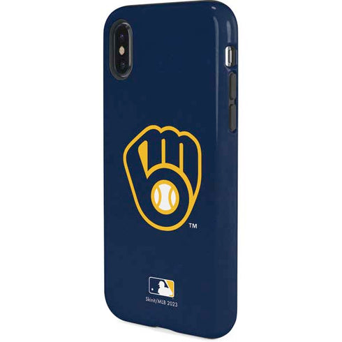MLB Milwaukee Brewers - Solid Distressed iPhone XS Pro Case