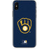 MLB Milwaukee Brewers - Solid Distressed iPhone XS Skin