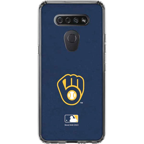 MLB Milwaukee Brewers - Solid Distressed LG K51/Q51 Clear Case
