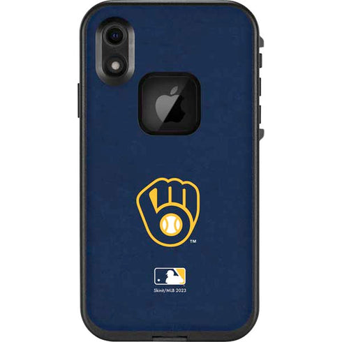 MLB Milwaukee Brewers - Solid Distressed LifeProof Fre iPhone Skin