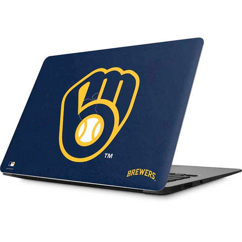 MLB Milwaukee Brewers - Solid Distressed Apple MacBook Skin