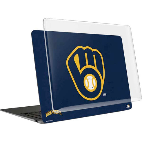 MLB Milwaukee Brewers - Solid Distressed MacBook Air 13in (2020) Case plus Skin