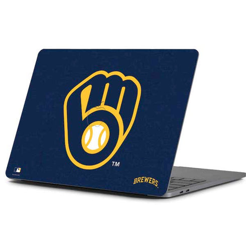 MLB Milwaukee Brewers - Solid Distressed Apple MacBook Pro 13-inch Skin