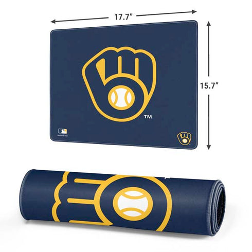MLB Milwaukee Brewers - Solid Distressed Gaming Mouse Pad