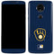 MLB Milwaukee Brewers - Solid Distressed Moto E5 Plus Skin