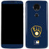 MLB Milwaukee Brewers - Solid Distressed Moto E5 Plus Skin