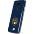 MLB Milwaukee Brewers - Solid Distressed Moto E5 Plus Skin