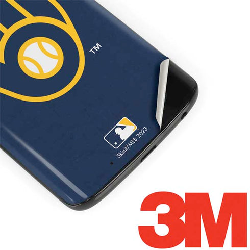 MLB Milwaukee Brewers - Solid Distressed Moto G6 Skin
