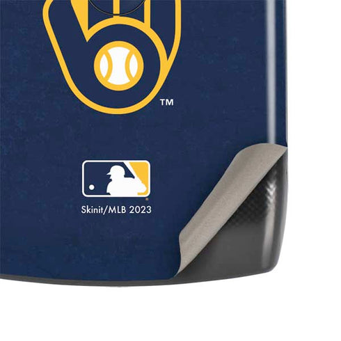 MLB Milwaukee Brewers - Solid Distressed Motorola RAZR Skin