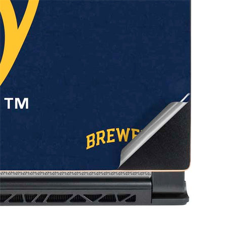 MLB Milwaukee Brewers - Solid Distressed MSI GS65 Stealth Laptop Skin