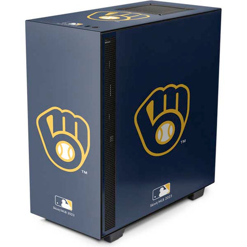 MLB Milwaukee Brewers - Solid Distressed NZXT H510 Compact ATX Mid-Tower Case Skin