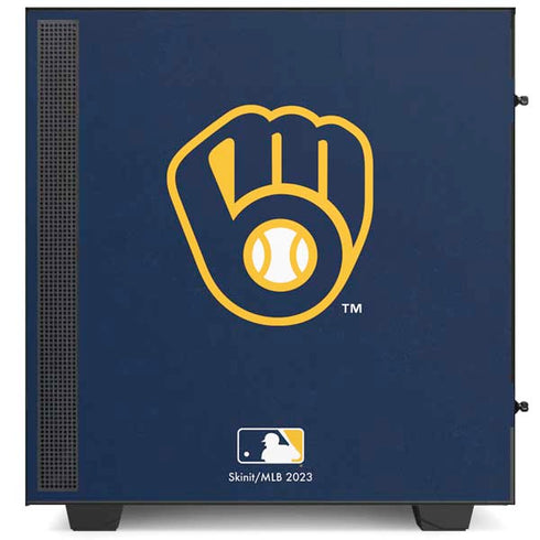 MLB Milwaukee Brewers - Solid Distressed NZXT H510 Compact ATX Mid-Tower Case Skin