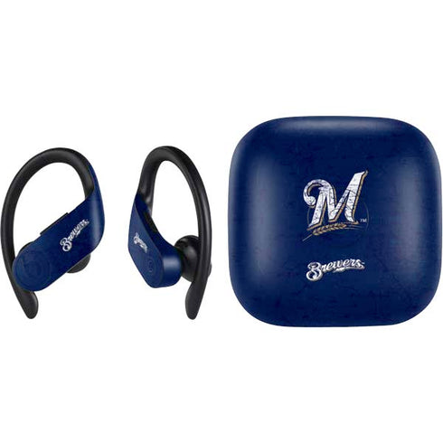 MLB Milwaukee Brewers - Solid Distressed PowerBeats Pro Skin