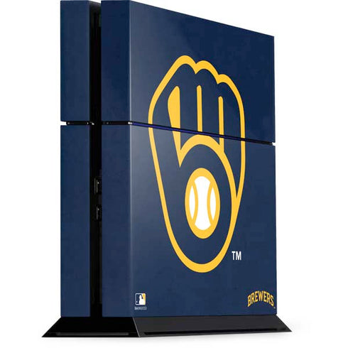 MLB Milwaukee Brewers - Solid Distressed PS4 Console Skin