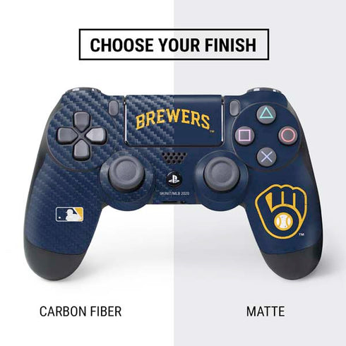 MLB Milwaukee Brewers - Solid Distressed PS4 Controller Skin