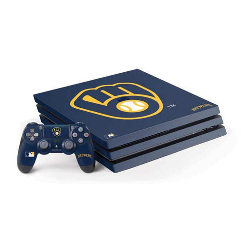 MLB Milwaukee Brewers - Solid Distressed PS4 Pro Bundle Skin