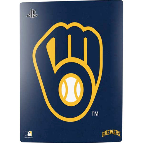 MLB Milwaukee Brewers - Solid Distressed PS5 Console Skin