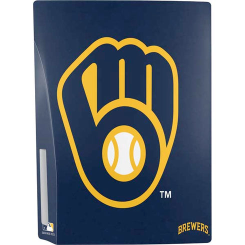 MLB Milwaukee Brewers - Solid Distressed PS5 Console Skin