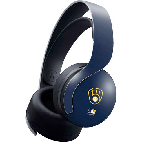 MLB Milwaukee Brewers - Solid Distressed PULSE 3D Wireless Headset for PS5 Skin