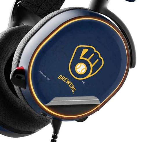 MLB Milwaukee Brewers - Solid Distressed SteelSeries Arctis 5 Skin