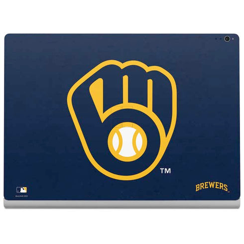 MLB Milwaukee Brewers - Solid Distressed Surface Book 2 15in Skin