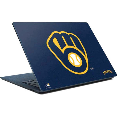 MLB Milwaukee Brewers - Solid Distressed Surface Laptop Skin
