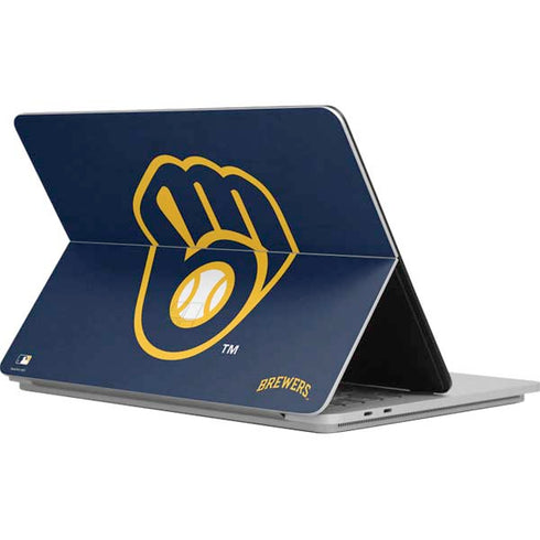 MLB Milwaukee Brewers - Solid Distressed Surface Laptop Studio Skin