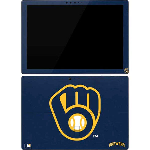MLB Milwaukee Brewers - Solid Distressed Surface Pro 7 Skin