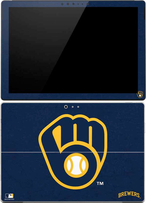 MLB Milwaukee Brewers - Solid Distressed Surface Pro (2017) Skin