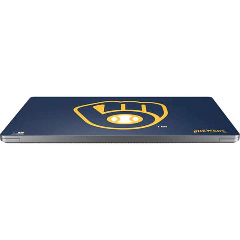 MLB Milwaukee Brewers - Solid Distressed Universal Laptop 16in (13 x 9.4in) Skin