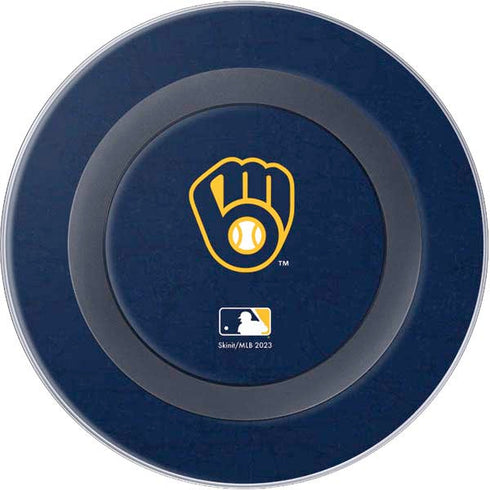 MLB Milwaukee Brewers - Solid Distressed Wireless Charger Skin