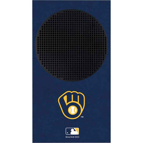 MLB Milwaukee Brewers - Solid Distressed Xbox Series S Console Skin